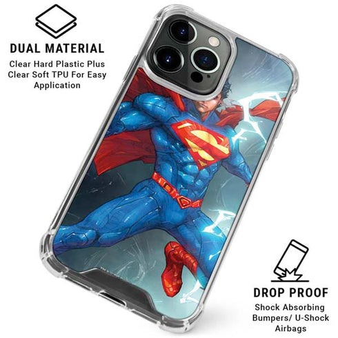 DC Comics Superman Elements iPhone 16 Pro Clear Case